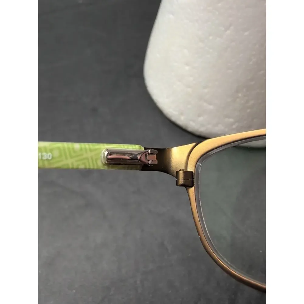 Liz Claiborne Copper Metal Oval Glasses W Tortoise Temples L425 0RH9 48 16‎ 130